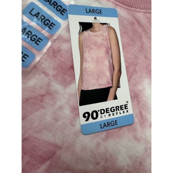 90 Degree by Reflex Tie Dye Crop Tank Top Women's Dusk Orchid Size L MSRP $69 - Picture 5 of 8